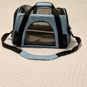 Light blue dog carrier